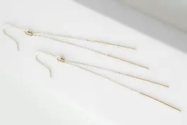 Серьги с двойной цепочкой