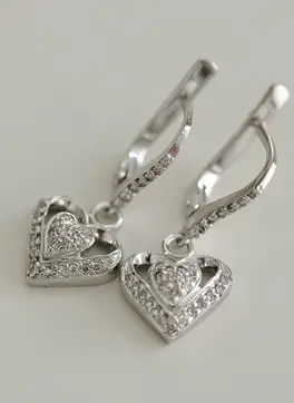 Серьги сердечки