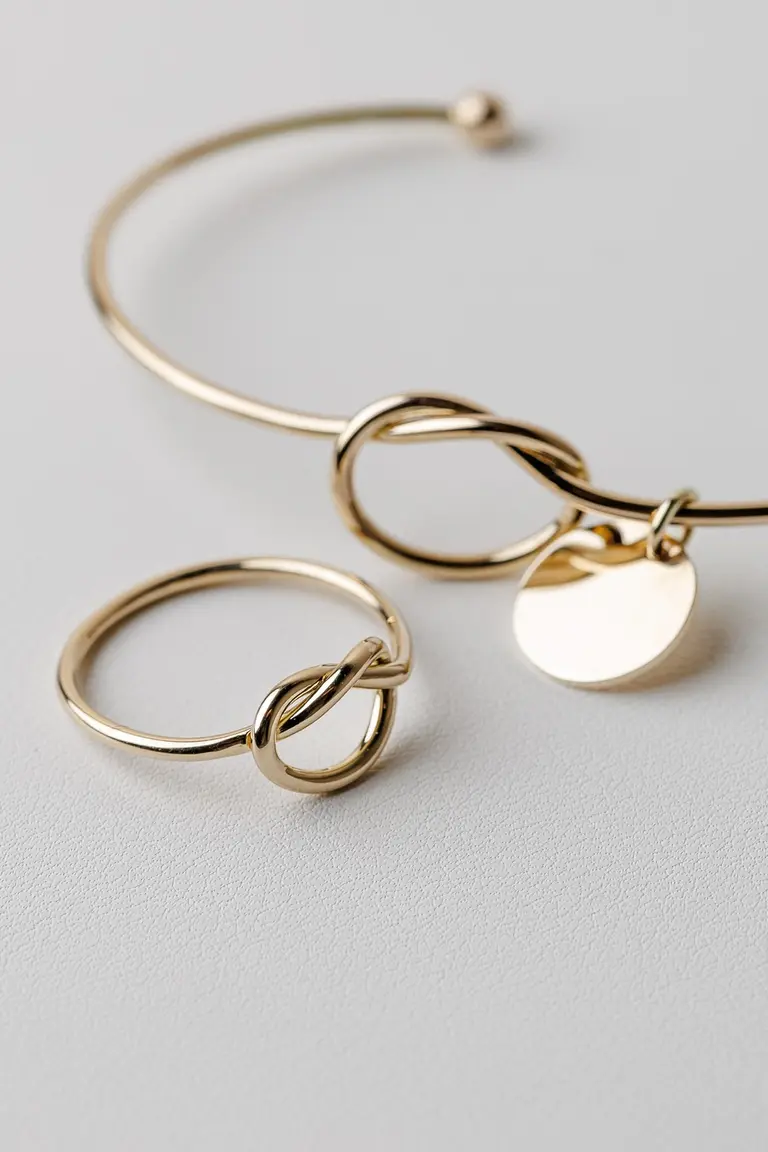 Bracelet with knot and disc — photo 2