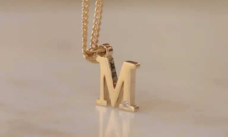 "M" Letter Necklace — photo 2