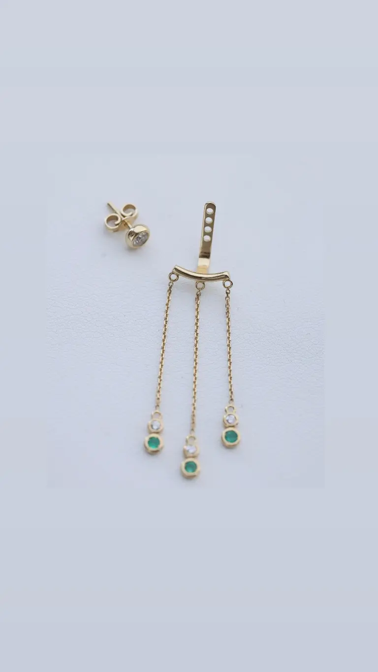 Studs with pendant — photo 1