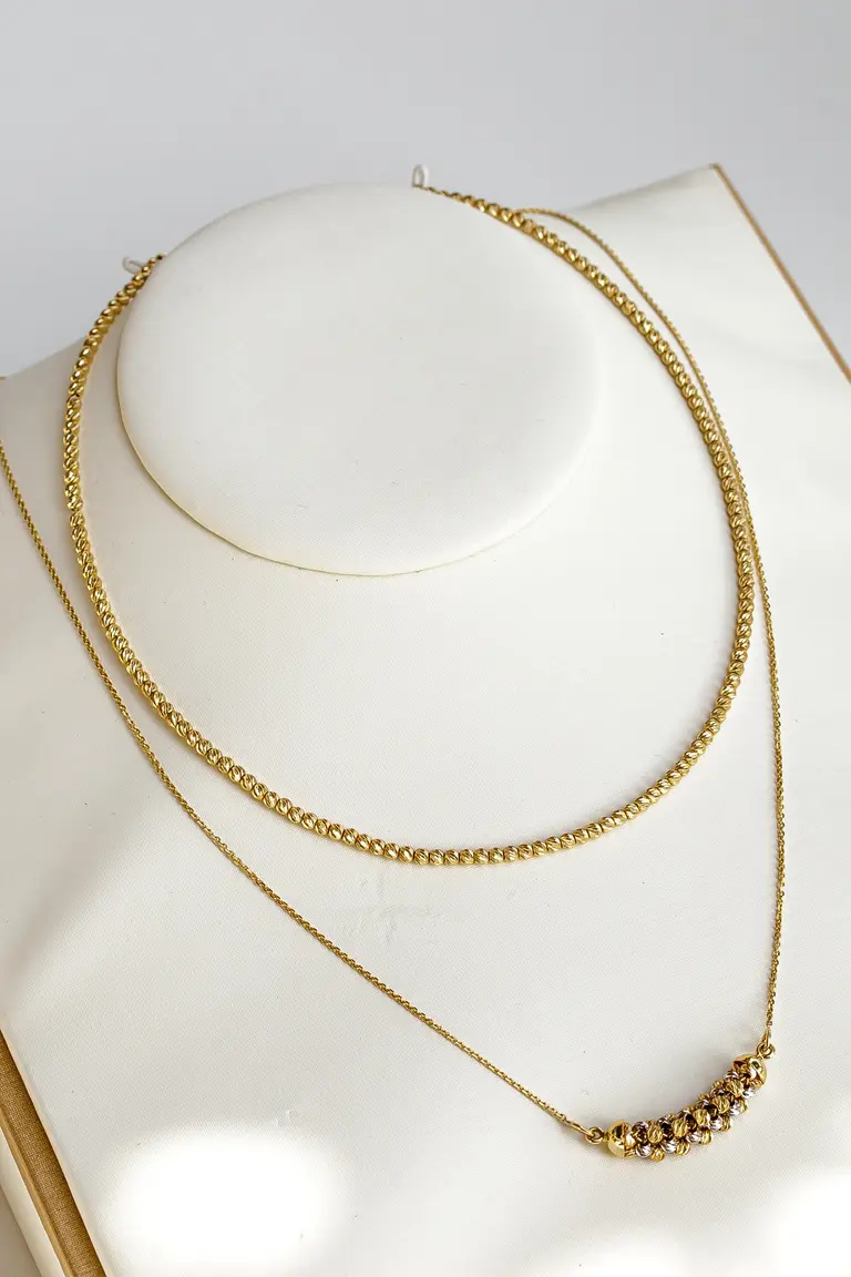 Diamond-Cut Ball Bead Necklace — photo 2