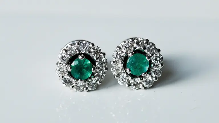Halo Convertible Earrings with Emeralds — photo 1