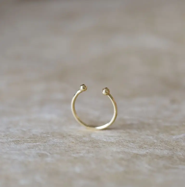 Cuff Ring with Spheres — photo 2
