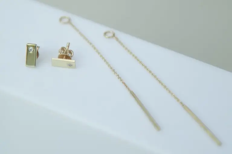 Transformer Earrings with Diamond — photo 2
