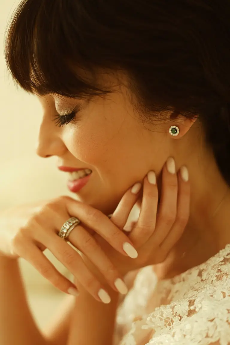 Halo Convertible Earrings with Emeralds — photo 4