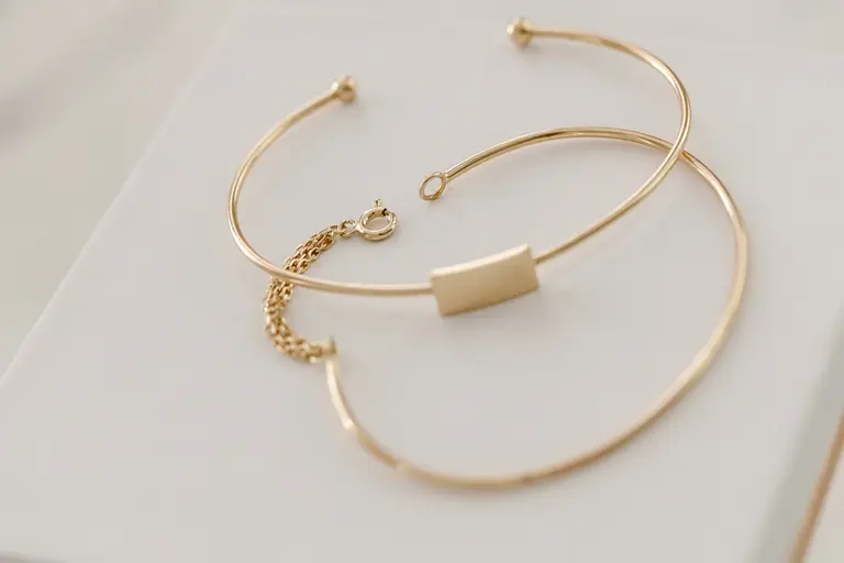 Cuff bracelet with optional personal engraving — photo 1