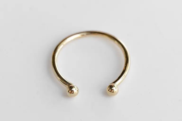 Cuff Ring with Spheres — photo 1