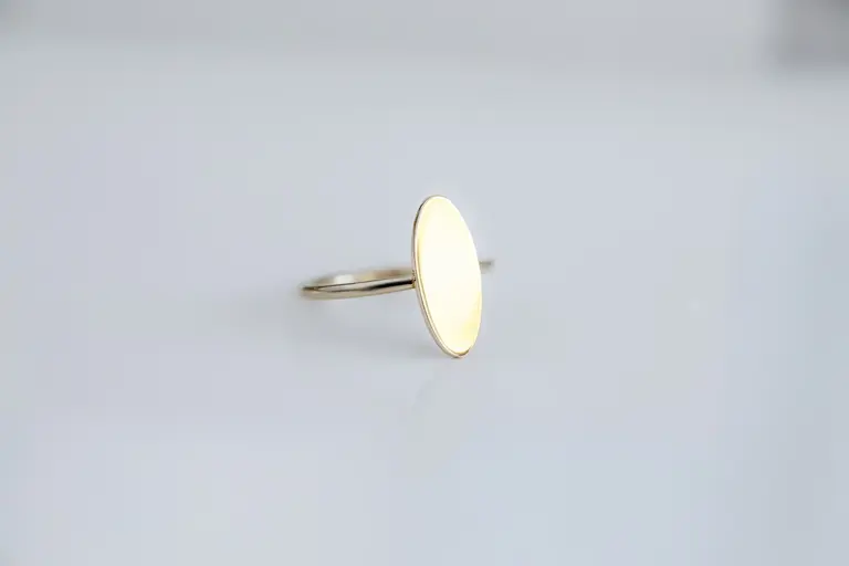 Almond Disc Ring — photo 1